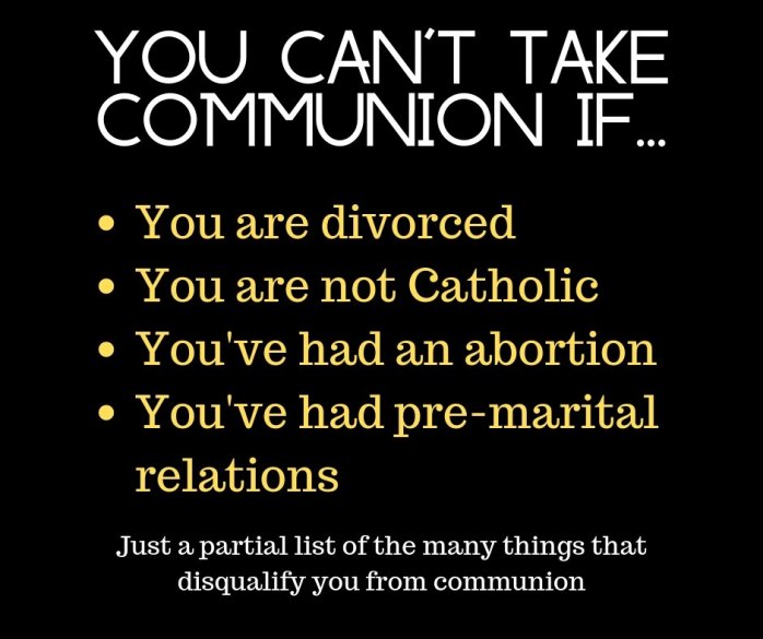 You can't take communion